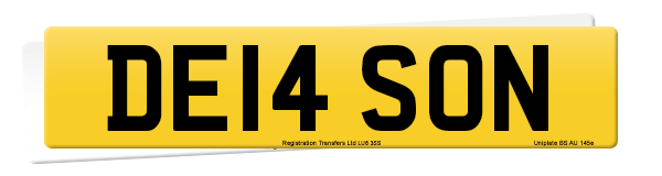 Registration number DE14 SON